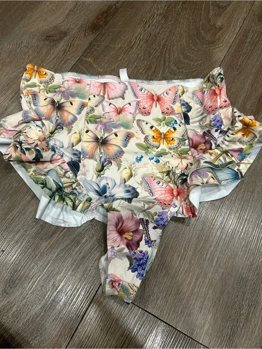 Selkie The Elder Ruffle Bikini Bottoms - Cream Floral